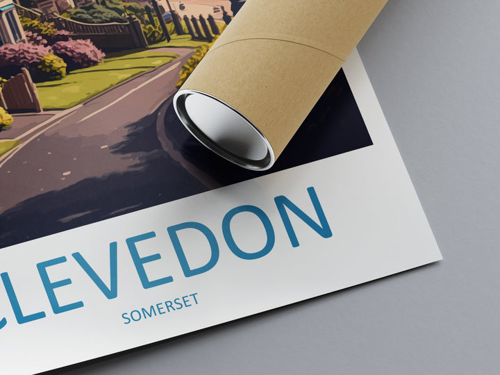 Clevedon Travel Print Wall Art Clevedon Wall Hanging Home Décor Clevedon Gift Art Lovers England Art Lover Gift Clevedon Art