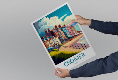Cromer Travel Print Wall Art Cromer Wall Hanging Home Décor Cromer Gift Art Lovers England Art Lover Gift Cromer Art