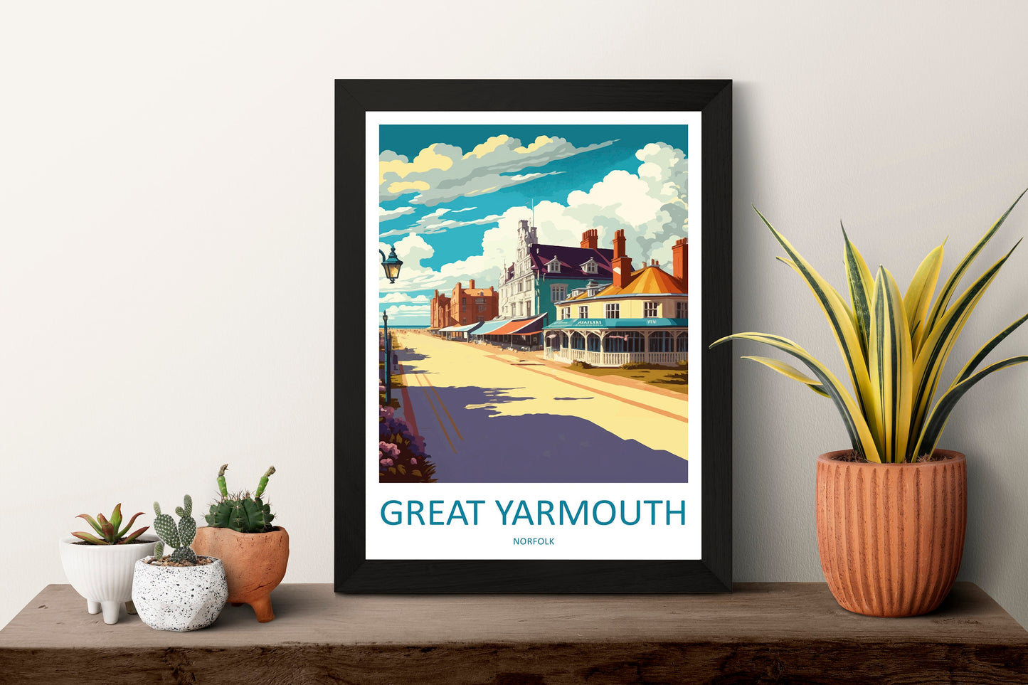 Great Yarmouth Travel Print Wall Art Great Yarmouth Wall Hanging Home Décor Great Yarmouth Gift Art Lovers England Art Lover Gift