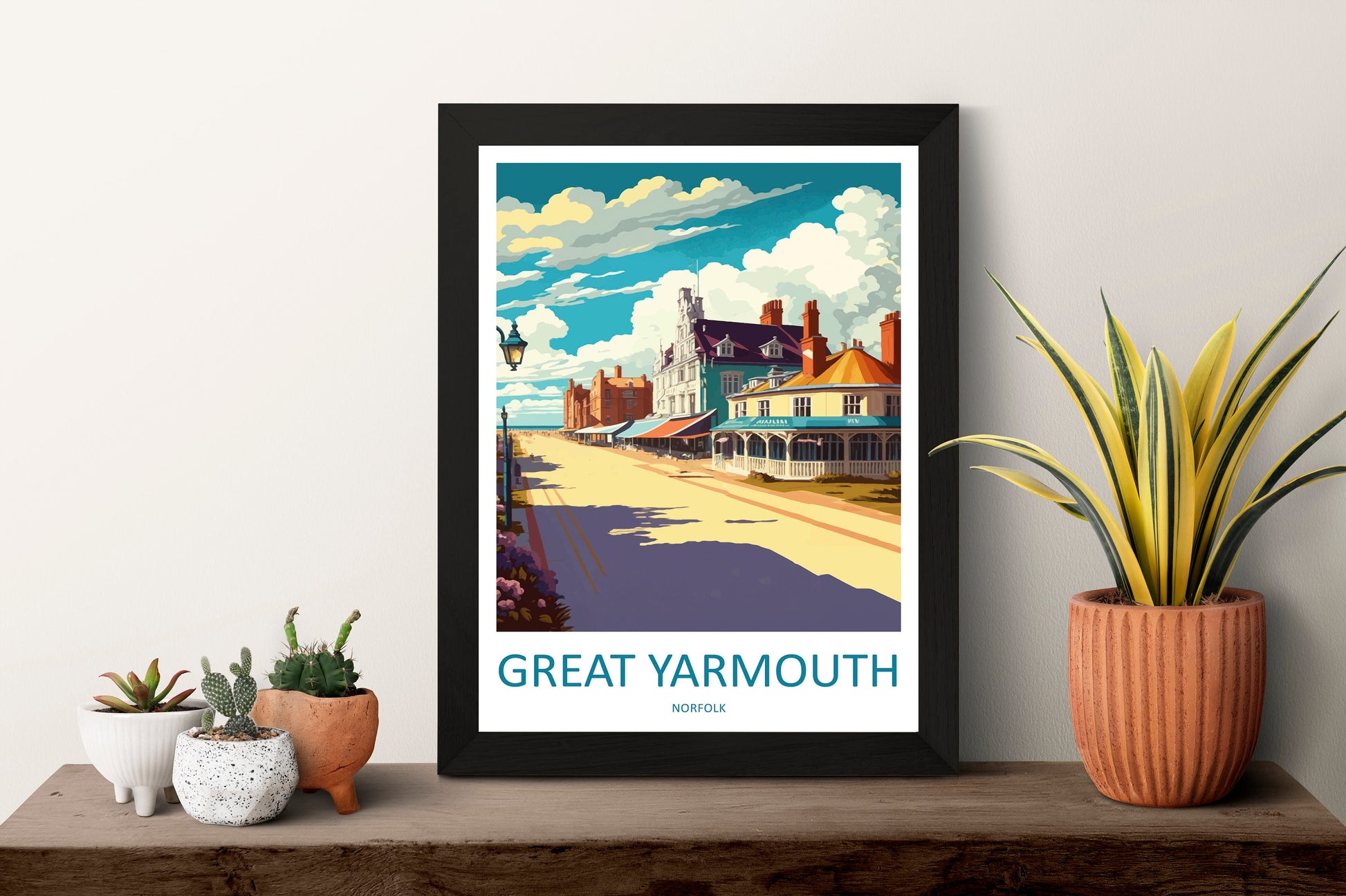 Great Yarmouth Travel Print Wall Art Great Yarmouth Wall Hanging Home Décor Great Yarmouth Gift Art Lovers England Art Lover Gift