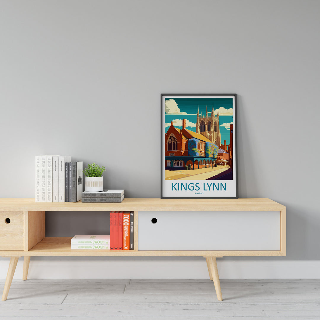 Kings Lynn Travel Print Wall Art Kings Lynn Wall Hanging Home Décor Kings Lynn Gift Art Lovers England Art Lover Gift Kings Lynn Art