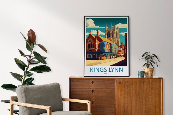 Kings Lynn Travel Print Wall Art Kings Lynn Wall Hanging Home Décor Kings Lynn Gift Art Lovers England Art Lover Gift Kings Lynn Art