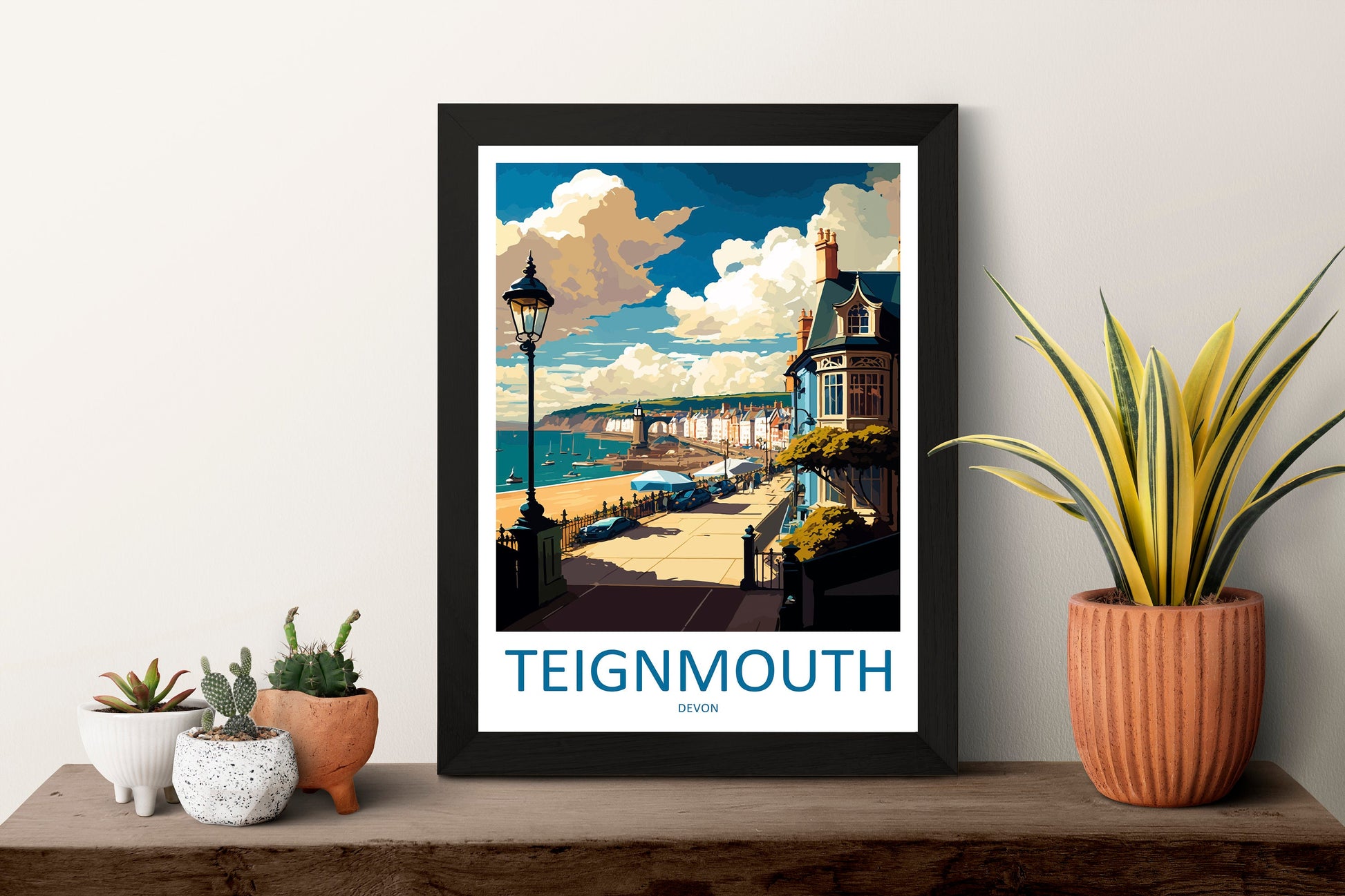 Teignmouth Travel Print Wall Art Teignmouth Wall Hanging Home Décor Teignmouth Gift Art Lovers England Art Lover Gift Teignmouth Art