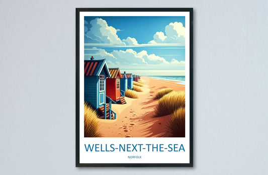 Wells-Next-To-Sea Travel Print Wall Art Wells-Next-To-Sea Wall Hanging Home Décor Wells-Next-To-Sea Gift Art Lovers England Art Lover Gift