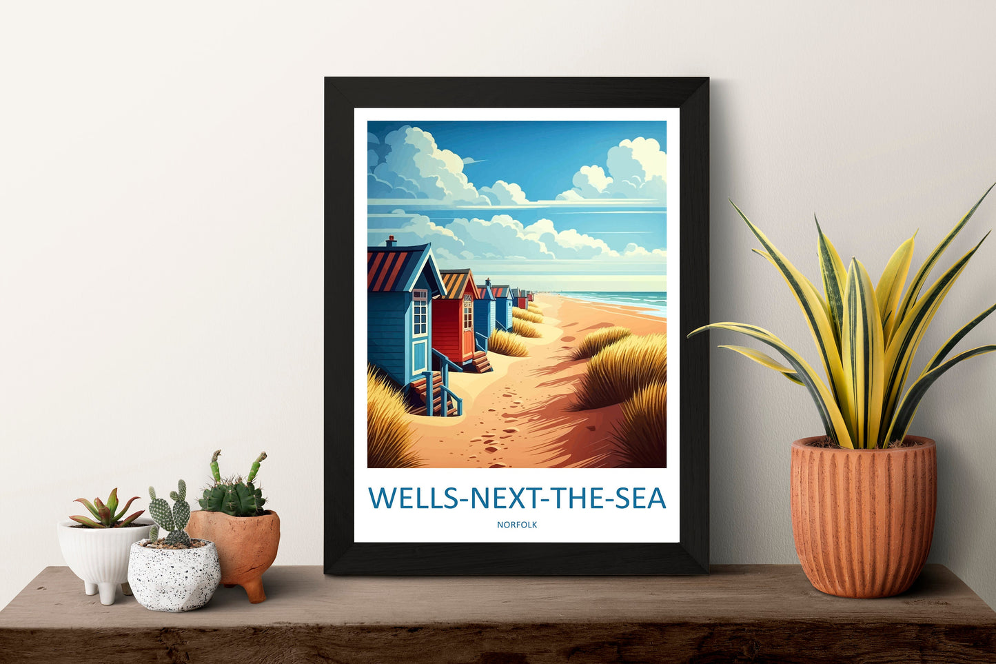 Wells-Next-To-Sea Travel Print Wall Art Wells-Next-To-Sea Wall Hanging Home Décor Wells-Next-To-Sea Gift Art Lovers England Art Lover Gift
