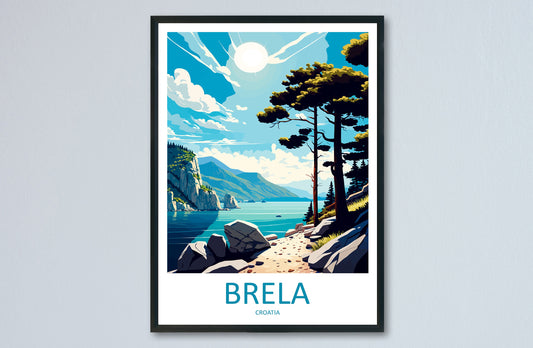 Brela Travel Print Wall Art Brela Wall Hanging Home Décor Brela Gift Art Lovers Croatia Art Lover Gift Brela Travel Poster Wall Art