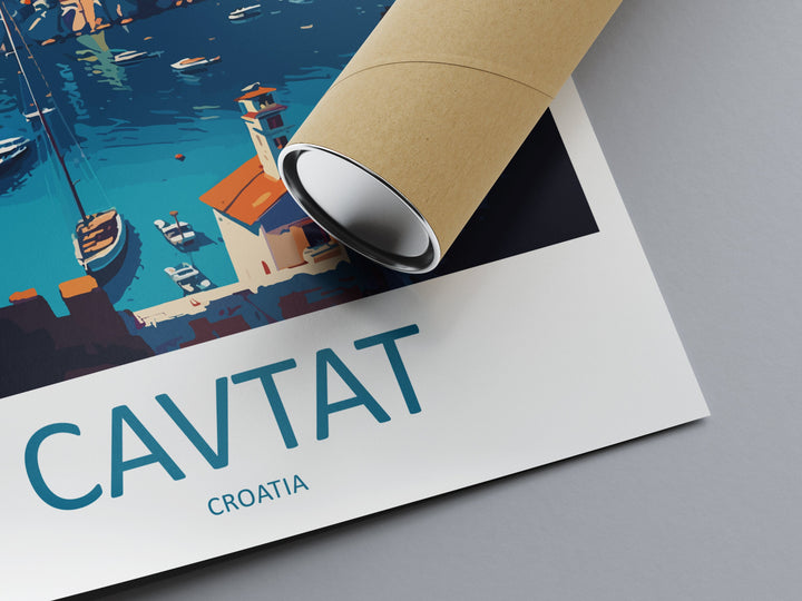 Cavtat Travel Print Wall Art Cavtat Wall Hanging Home Décor Cavtat Gift Art Lovers Croatia Art Lover Gift Cavtat Travel Poster Wall Art