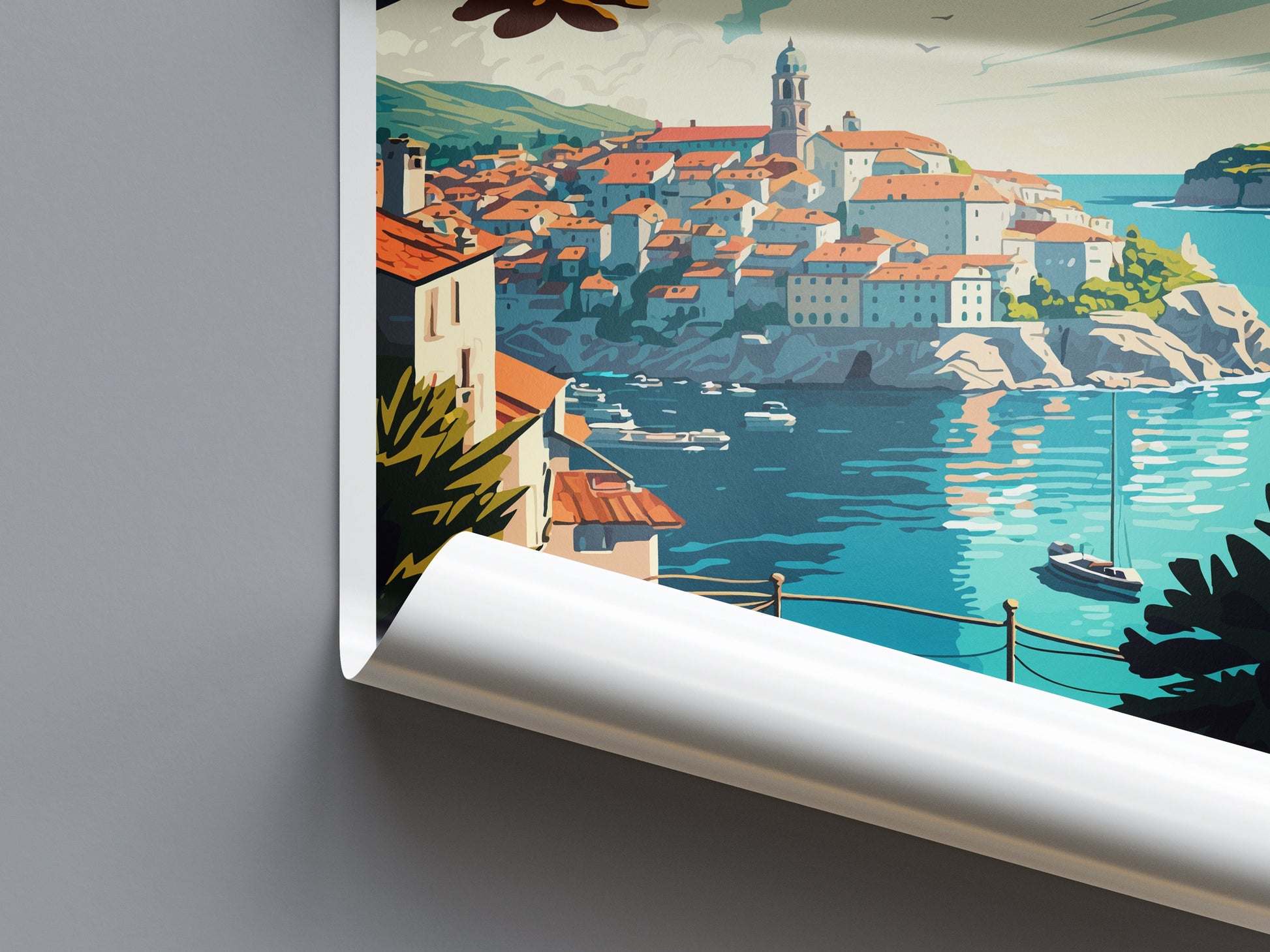 Dubrovnik-Neretva Travel Print Wall Art Dubrovnik-Neretva Wall Hanging Home Décor Dubrovnik-Neretva Gift Art Lovers Croatia Art Lover Gift