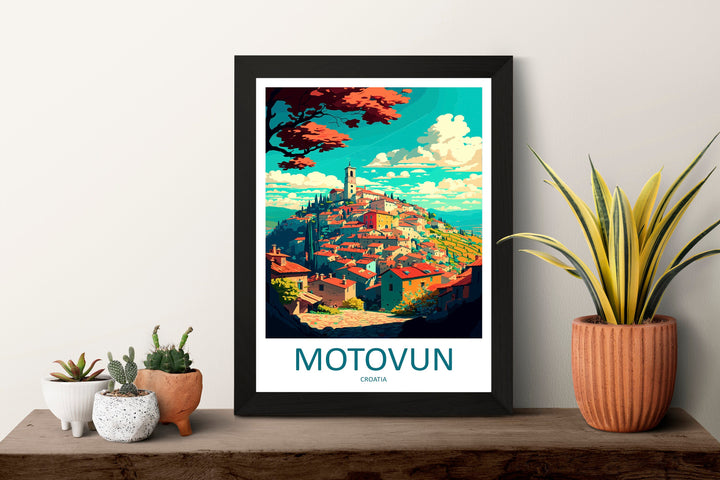Motovun Travel Print Wall Art Motovun Wall Hanging Home Décor Motovun Gift Art Lovers Croatia Art Lover Gift Motovun Travel Poster Art
