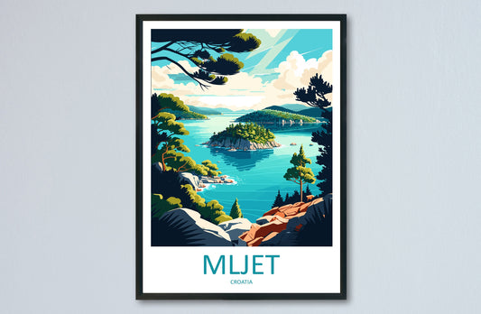 Mljet National Park Travel Print Wall Art Mljet Wall Hanging Home Décor Mljet Gift Art Lovers Croatia Art Lover Gift Mljet Travel Poster Art
