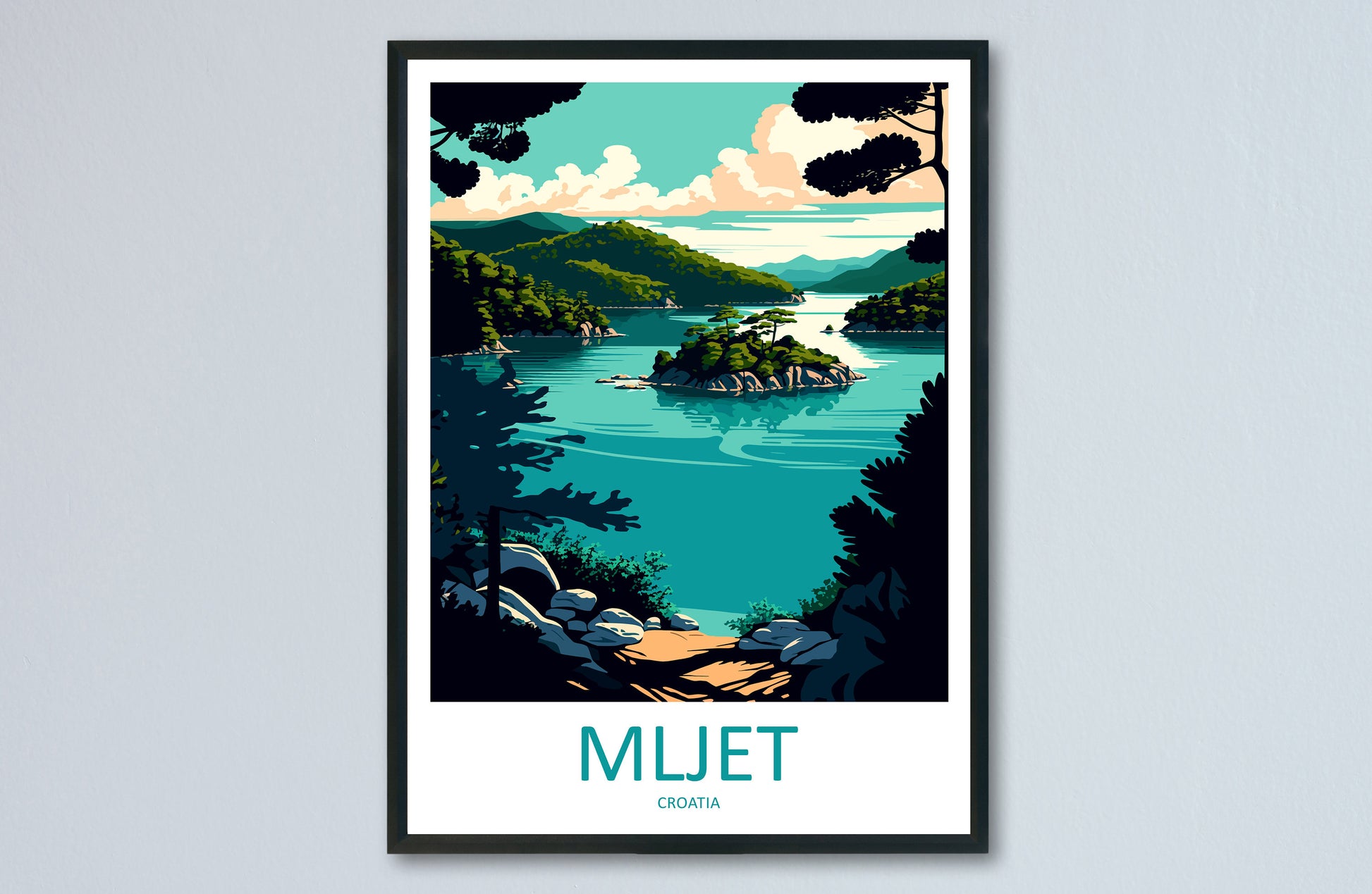 Mljet National Park Travel Print Wall Art Mljet Wall Hanging Home Décor Mljet Gift Art Lovers Croatia Art Lover Gift Mljet Travel Poster Art
