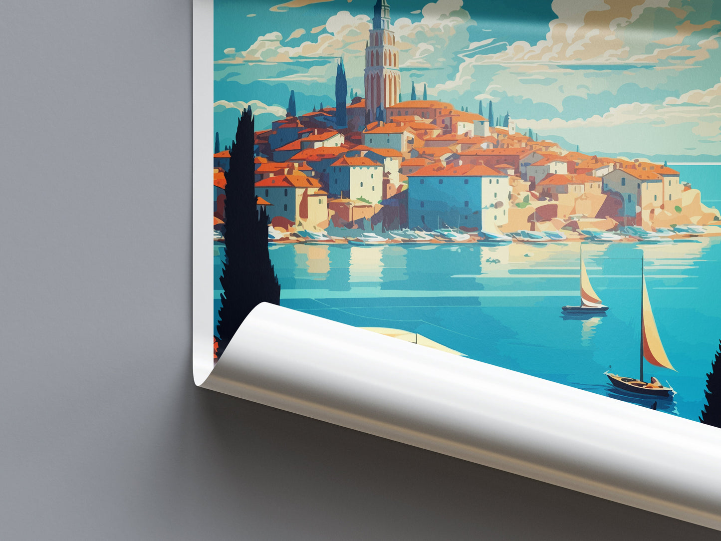 Novigrad Travel Print Wall Art Novigrad Wall Hanging Home Décor Novigrad Gift Art Lovers Croatia Art Lover Gift Novigrad Travel Poster Art