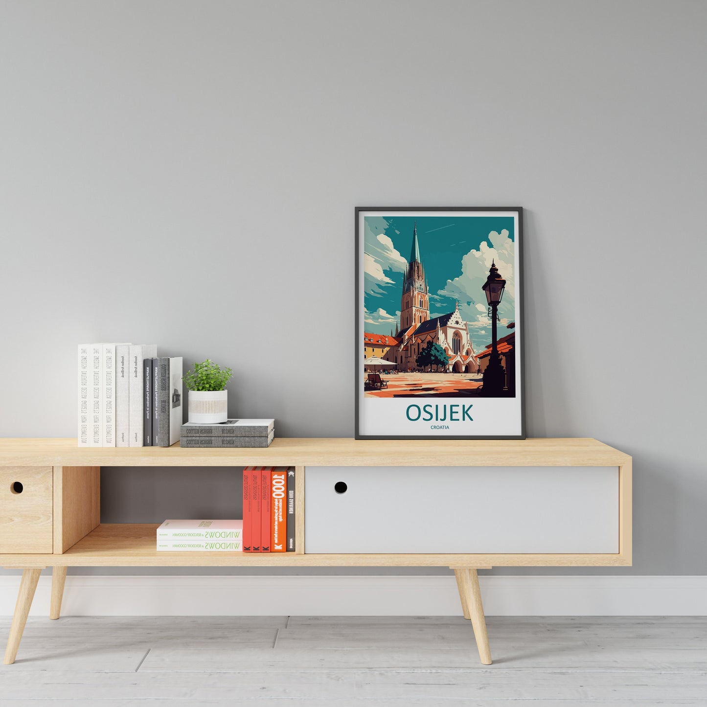 Osijek Travel Print Wall Art Osijek Wall Hanging Home Décor Osijek Gift Art Lovers Croatia Art Lover Gift Osijek Travel Poster Wall Art