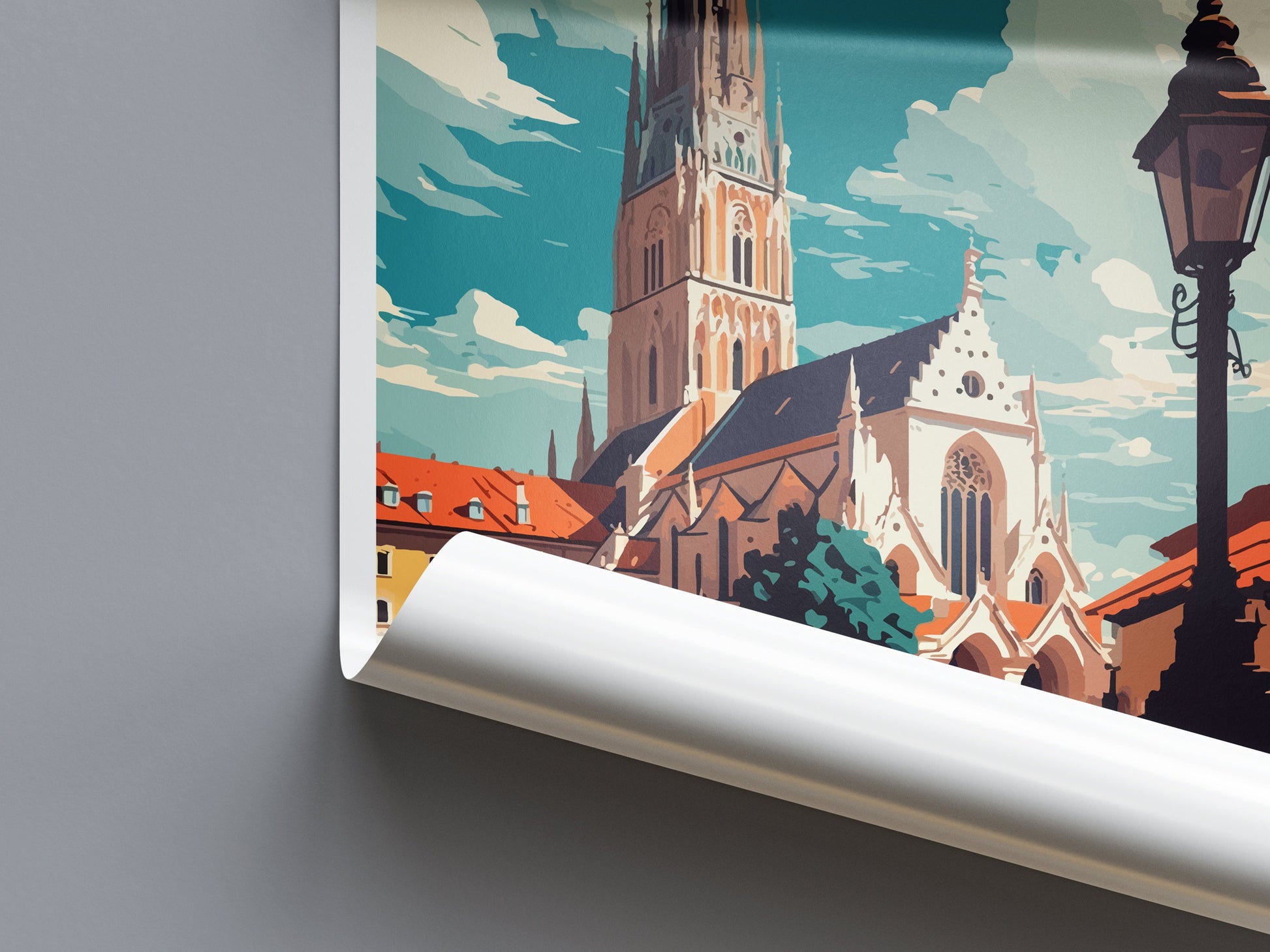Osijek Travel Print Wall Art Osijek Wall Hanging Home Décor Osijek Gift Art Lovers Croatia Art Lover Gift Osijek Travel Poster Wall Art