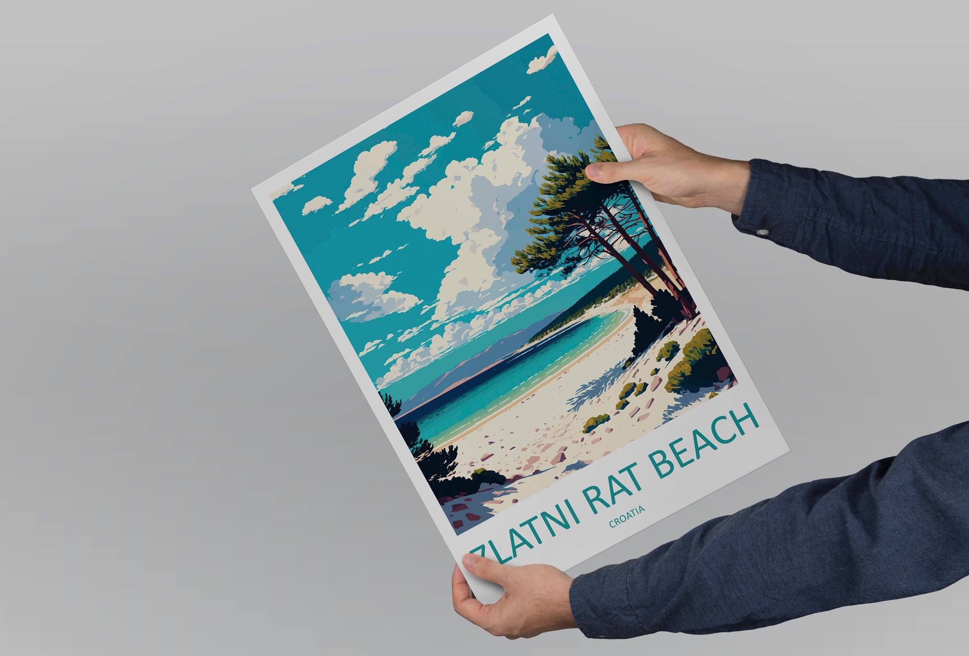 Zlatni Rat Beach Travel Print Wall Art Zlatni Rat Beach Wall Hanging Home Décor Zlatni Rat Beach Gift Art Lovers Croatia Art Lover Gift