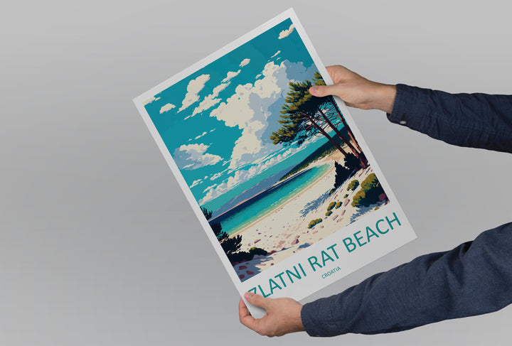 Zlatni Rat Beach Travel Print Wall Art Zlatni Rat Beach Wall Hanging Home Décor Zlatni Rat Beach Gift Art Lovers Croatia Art Lover Gift