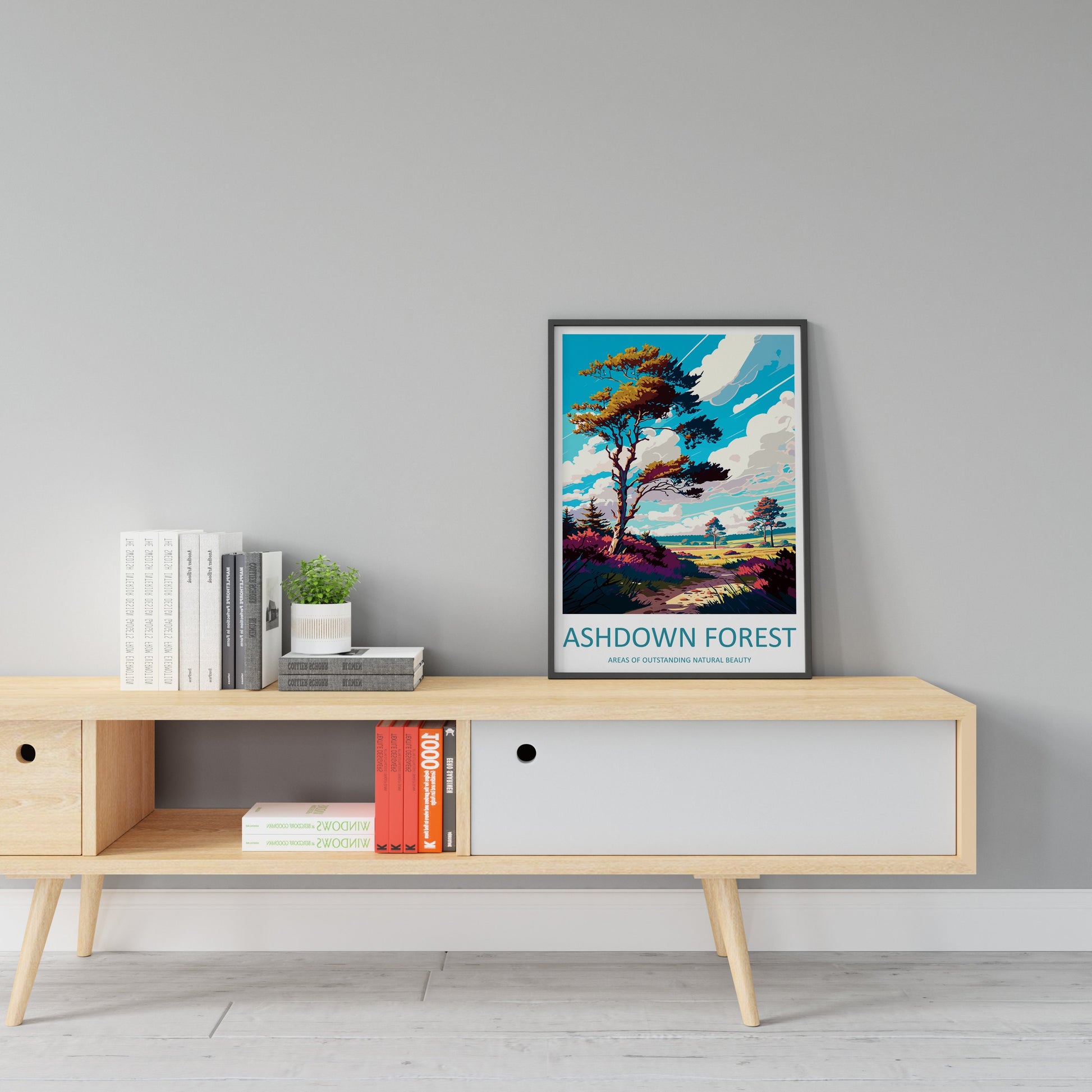Ashdown Forest Travel Print Wall Art Ashdown Forest Wall Hanging Home Decoration Ashdown Forest Gift Art Lovers Wall Art