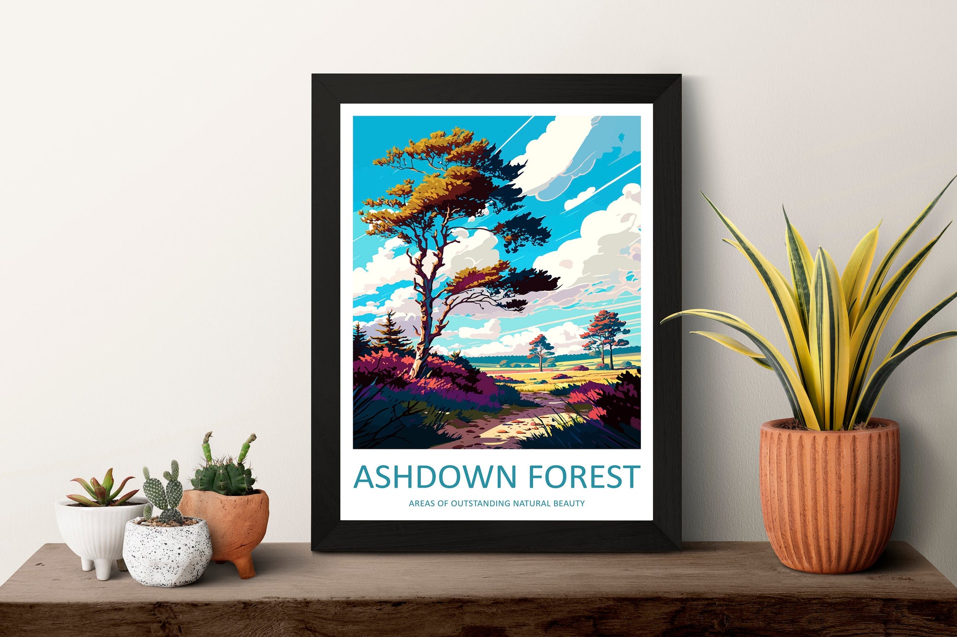 Ashdown Forest Travel Print Wall Art Ashdown Forest Wall Hanging Home Decoration Ashdown Forest Gift Art Lovers Wall Art