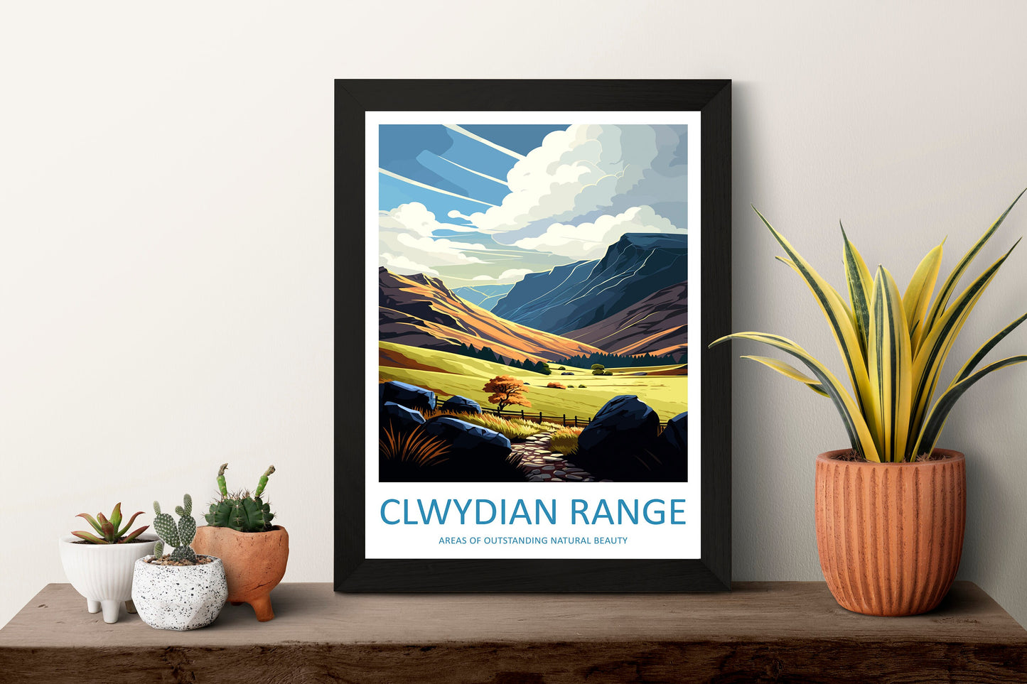 Clwydian Range Travel Print Wall Art Clwydian Range Wall Hanging Home Decoration Clwydian Range Gift Art Lovers Wall Art ANOB Travel Art