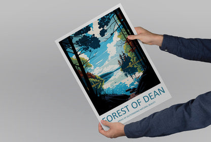 Forest Of Dean Travel Print Wall Art Forest Of Dean Wall Hanging Home Decor Forest Of Dean Gift Art Lovers Wall Art ANOB Travel Art