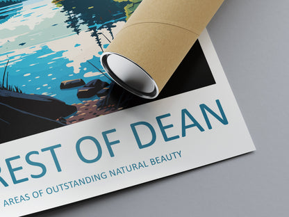 Forest Of Dean Travel Print Wall Art Forest Of Dean Wall Hanging Home Decor Forest Of Dean Gift Art Lovers Wall Art ANOB Travel Art