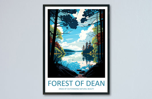 Forest Of Dean Travel Print Wall Art Forest Of Dean Wall Hanging Home Decor Forest Of Dean Gift Art Lovers Wall Art ANOB Travel Art
