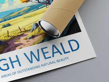 High Weald Travel Print Wall Art High Weald Wall Hanging Home Decor High Weald Gift Art Lovers Wall Art ANOB Travel Art