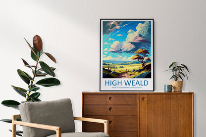 High Weald Travel Print Wall Art High Weald Wall Hanging Home Decor High Weald Gift Art Lovers Wall Art ANOB Travel Art