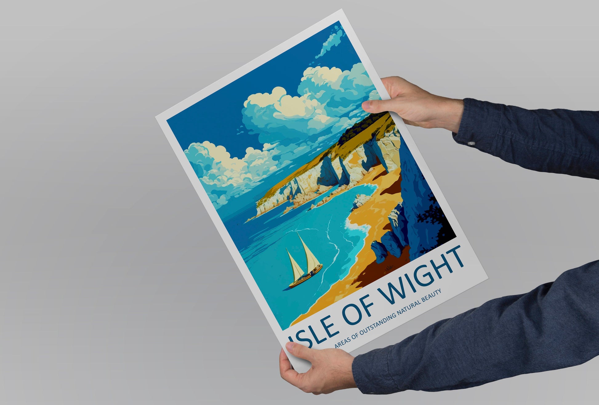 Isle Of Wight Travel Print Wall Art Isle Of Wight Wall Hanging Home Decor Isle Of Wight Gift Art Lovers Wall Art ANOB Travel Art