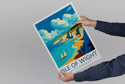 Isle Of Wight Travel Print Wall Art Isle Of Wight Wall Hanging Home Decor Isle Of Wight Gift Art Lovers Wall Art ANOB Travel Art