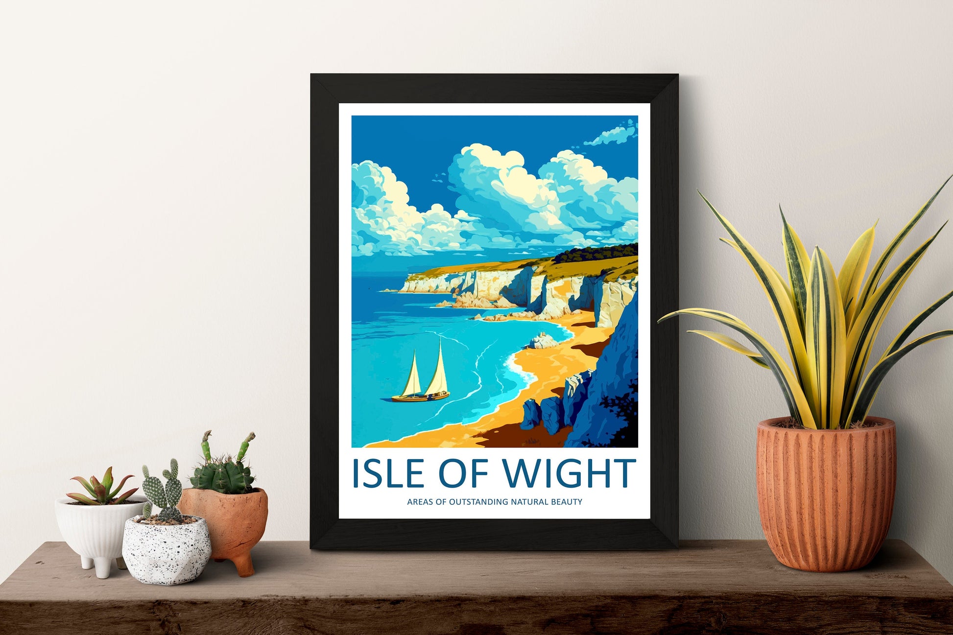 Isle Of Wight Travel Print Wall Art Isle Of Wight Wall Hanging Home Decor Isle Of Wight Gift Art Lovers Wall Art ANOB Travel Art