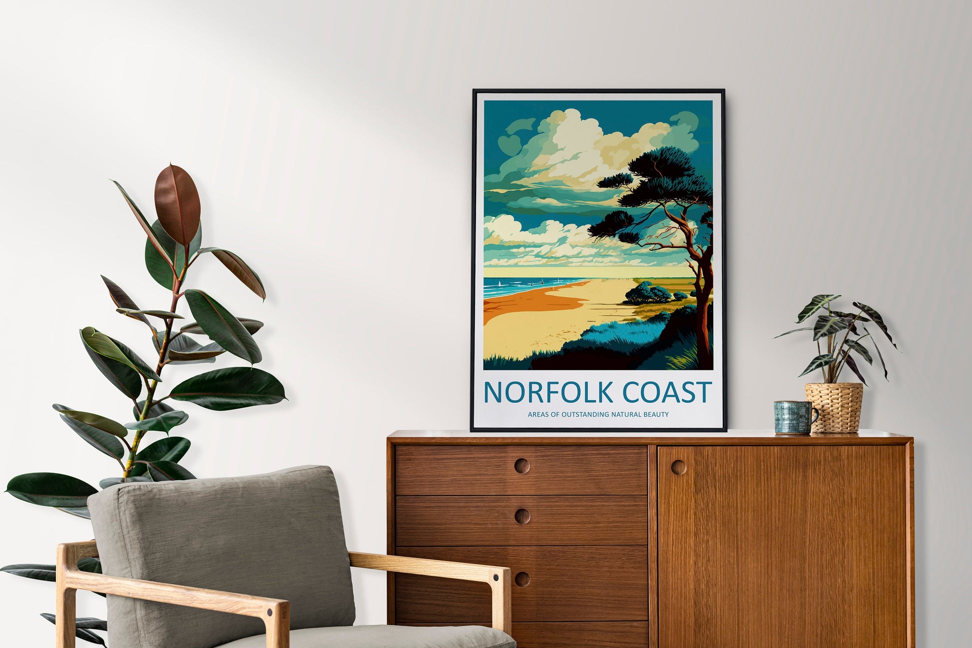 Norfolk Coast Travel Print Wall Art Norfolk Coast Wall Hanging Home Decor Norfolk Coast Gift Art Lovers Wall Art ANOB Travel Art