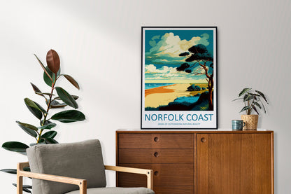 Norfolk Coast Travel Print Wall Art Norfolk Coast Wall Hanging Home Decor Norfolk Coast Gift Art Lovers Wall Art ANOB Travel Art
