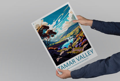 Tamar Valley Travel Print Wall Art Tamar Valley Wall Hanging Home Decor Tamar Valley Gift Art Lovers Wall Art ANOB Travel Art
