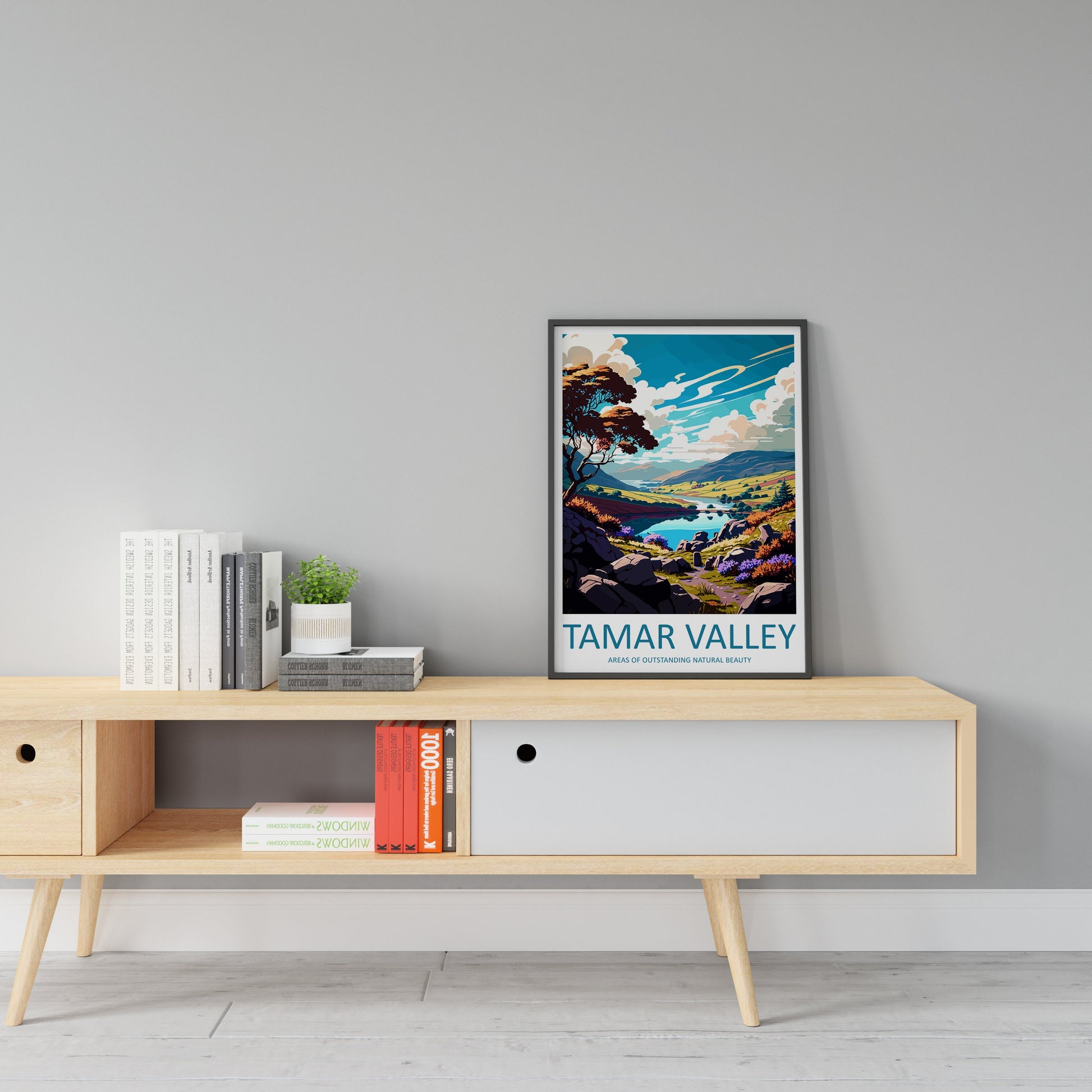 Tamar Valley Travel Print Wall Art Tamar Valley Wall Hanging Home Decor Tamar Valley Gift Art Lovers Wall Art ANOB Travel Art