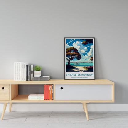 Chichester Harbour Travel Print Wall Art Chichester Harbour Wall Hanging Home Decor Chichester Harbour Gift Art Lovers Wall Art ANOB Travel
