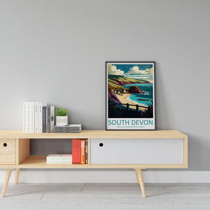 South Devon Travel Print Wall Art South Devon Wall Hanging Home Decor South Devon Gift Art Lovers Wall Art ANOB Travel Art