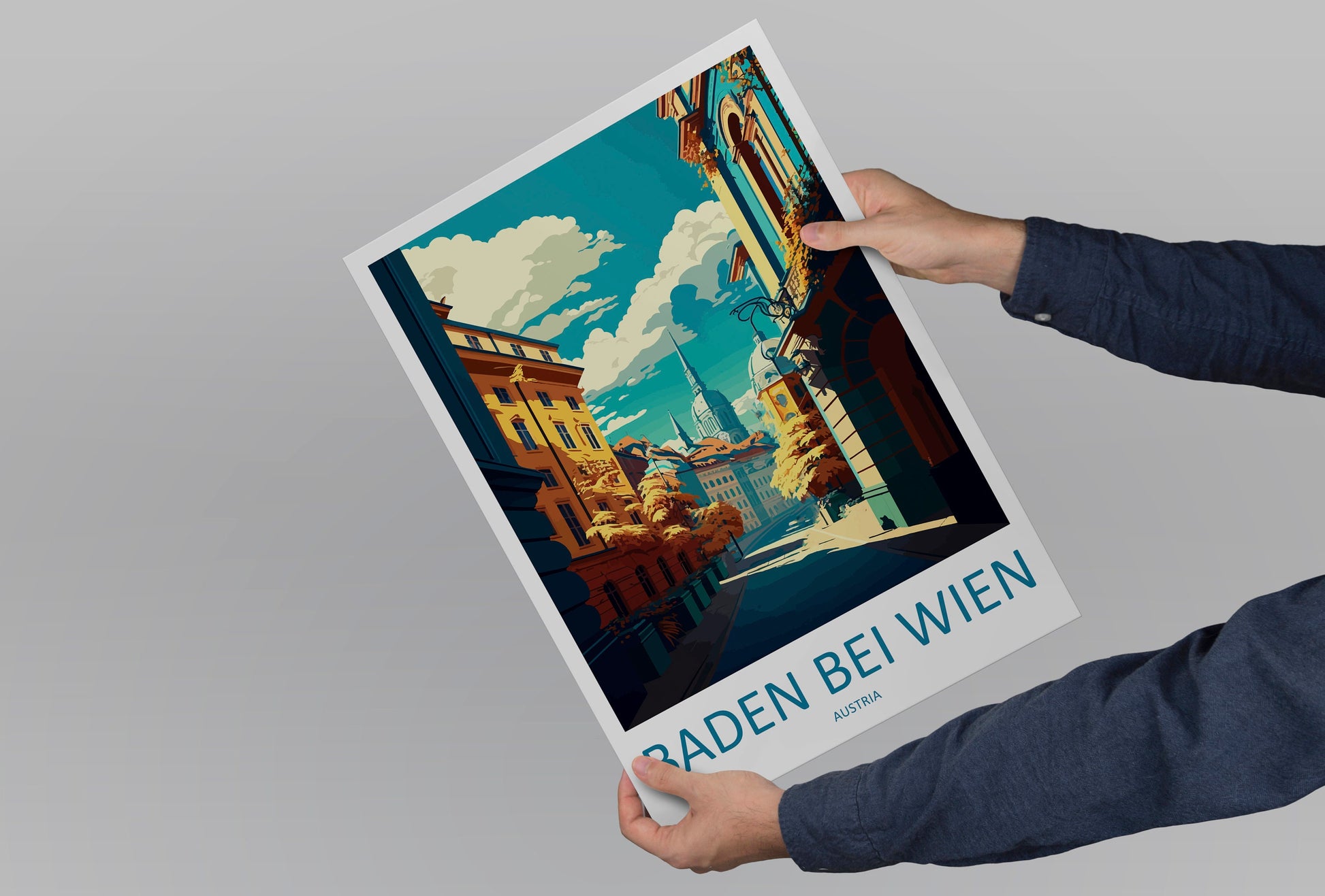 Baden Bei Wien Travel Print Wall Art Baden Bei Wien Wall Hanging Home Décor Baden Bei Wien Gift Art Lovers Austria Art Lover Gift