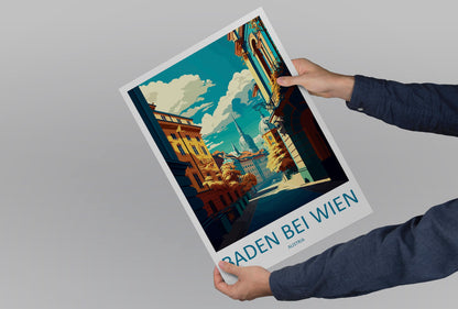 Baden Bei Wien Travel Print Wall Art Baden Bei Wien Wall Hanging Home Décor Baden Bei Wien Gift Art Lovers Austria Art Lover Gift