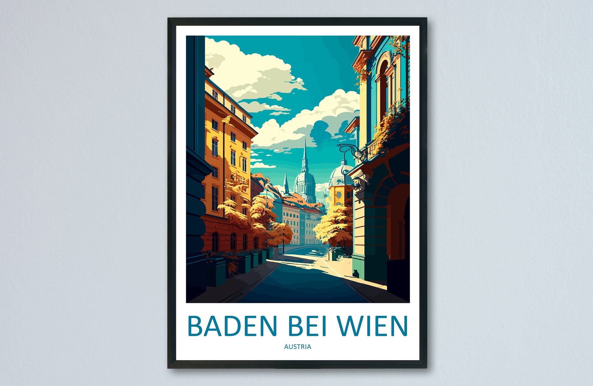 Baden Bei Wien Travel Print Wall Art Baden Bei Wien Wall Hanging Home Décor Baden Bei Wien Gift Art Lovers Austria Art Lover Gift