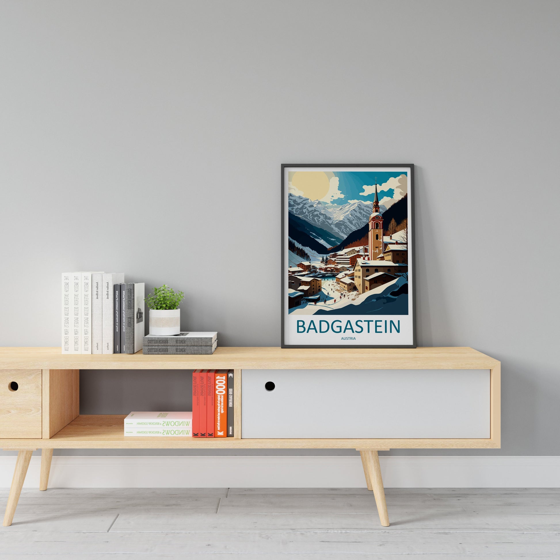 Badgastein Travel Print Wall Art Badgastein Wall Hanging Home Décor Badgastein Gift Art Lovers Austria Art Lover Gift Badgastein Travel