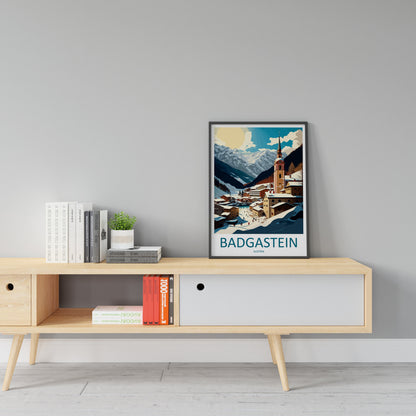 Badgastein Travel Print Wall Art Badgastein Wall Hanging Home Décor Badgastein Gift Art Lovers Austria Art Lover Gift Badgastein Travel