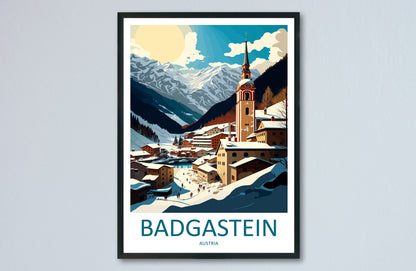 Badgastein Travel Print Wall Art Badgastein Wall Hanging Home Décor Badgastein Gift Art Lovers Austria Art Lover Gift Badgastein Travel