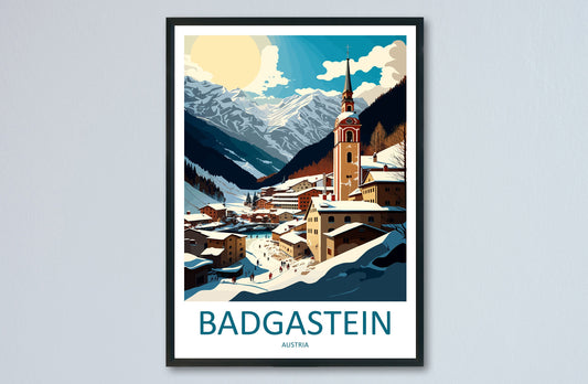 Badgastein Travel Print Wall Art Badgastein Wall Hanging Home Décor Badgastein Gift Art Lovers Austria Art Lover Gift Badgastein Travel