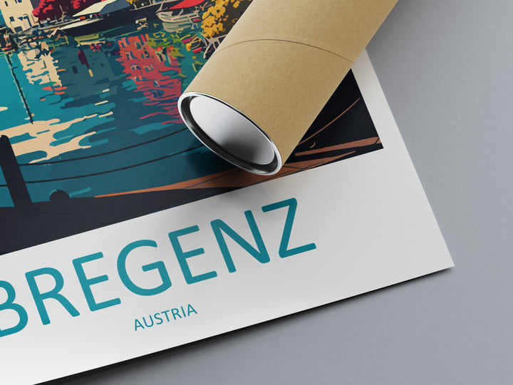 Bregenz Travel Print Wall Art Bregenz Wall Hanging Home Décor Bregenz Gift Art Lovers Austria Art Lover Gift Bregenz Travel Poster Art
