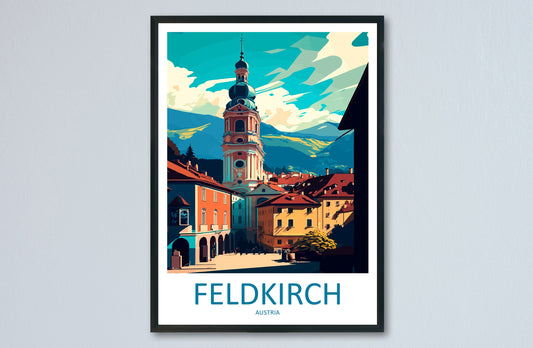 Feldkirch Travel Print Wall Art Feldkirch Wall Hanging Home Décor Feldkirch Gift Art Lovers Austria Art Lover Gift Feldkirch Travel Poster