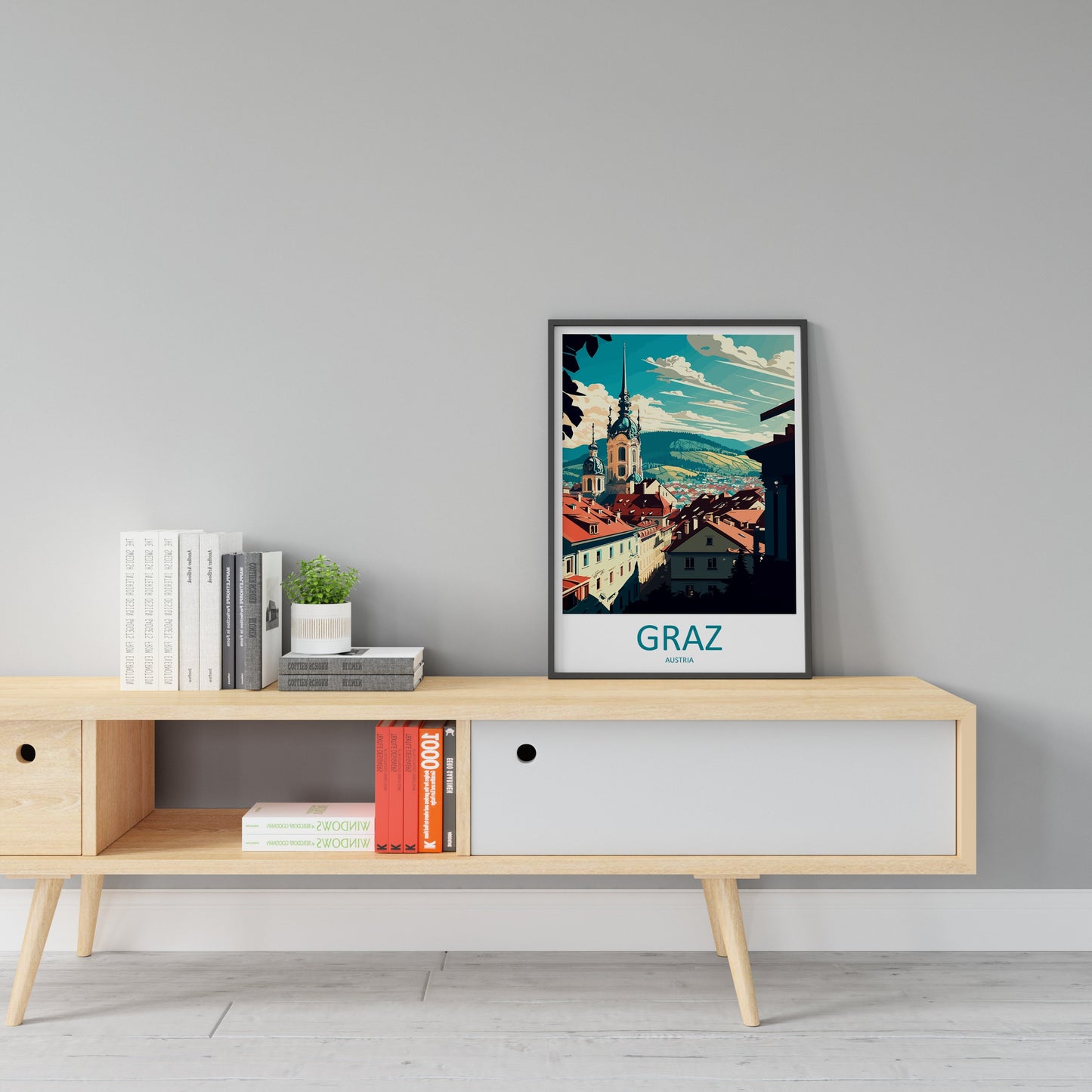 Graz Travel Print Wall Art Graz Wall Hanging Home Décor Graz Gift Art Lovers Austria Art Lover Gift Graz Travel Poster Graz Wall Poster
