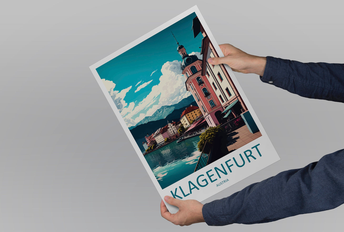 Klagenfurt Travel Print Wall Art Klagenfurt Wall Hanging Home Décor Klagenfurt Gift Art Lovers Austria Art Lover Gift Klagenfurt