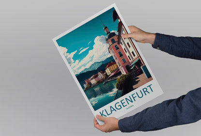 Klagenfurt Travel Print Wall Art Klagenfurt Wall Hanging Home Décor Klagenfurt Gift Art Lovers Austria Art Lover Gift Klagenfurt