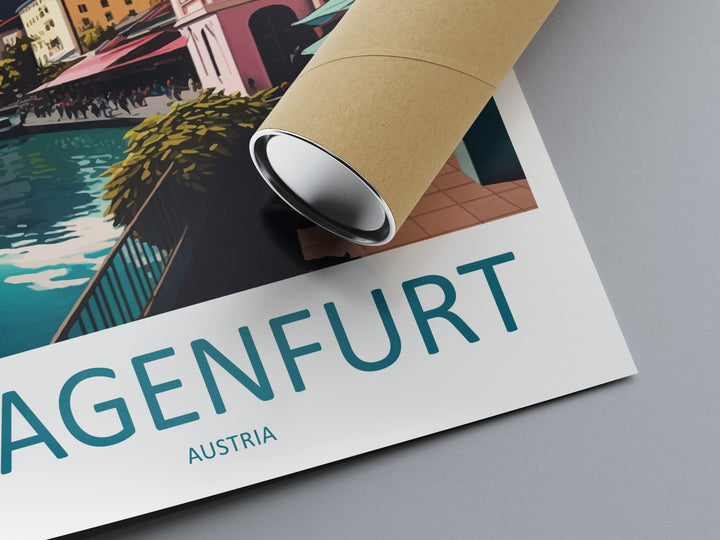 Klagenfurt Travel Print Wall Art Klagenfurt Wall Hanging Home Décor Klagenfurt Gift Art Lovers Austria Art Lover Gift Klagenfurt